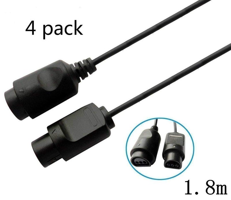 tesha N64 Controller Extension Cable Cord for Nintendo 64 N64 Controller 4 Pack 6 Feet - Image 2